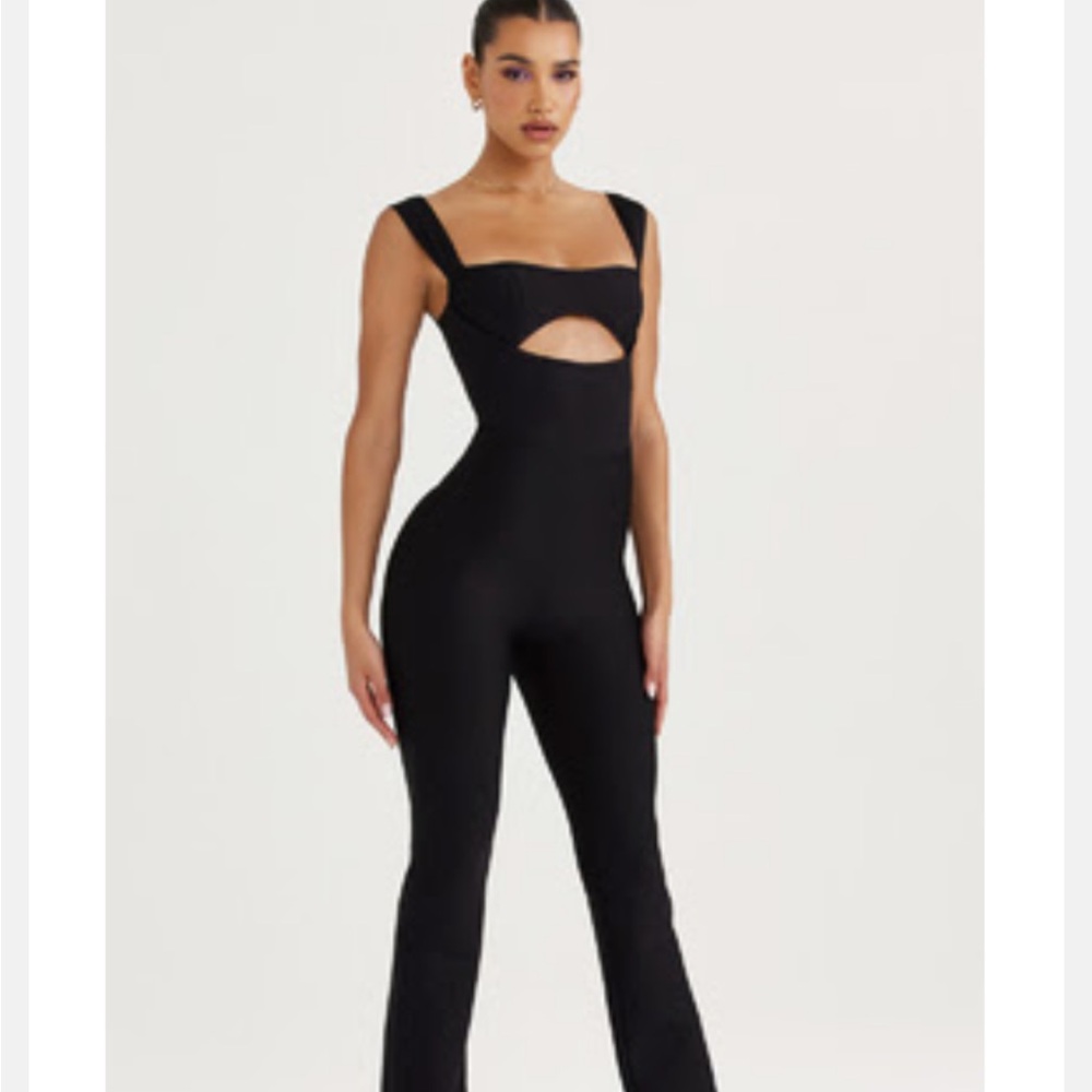 Yasmeen black bandage jumpsuit